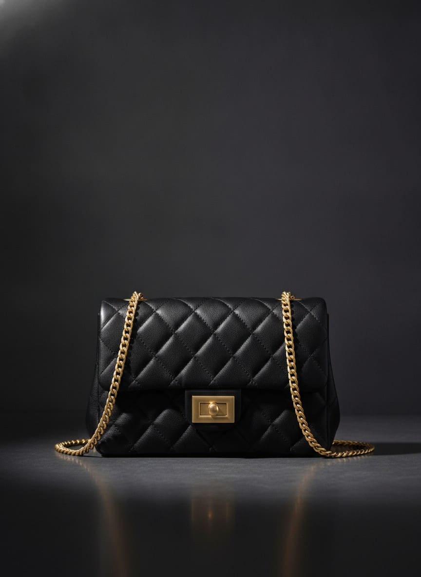 Black Quilted Shoulder Bag