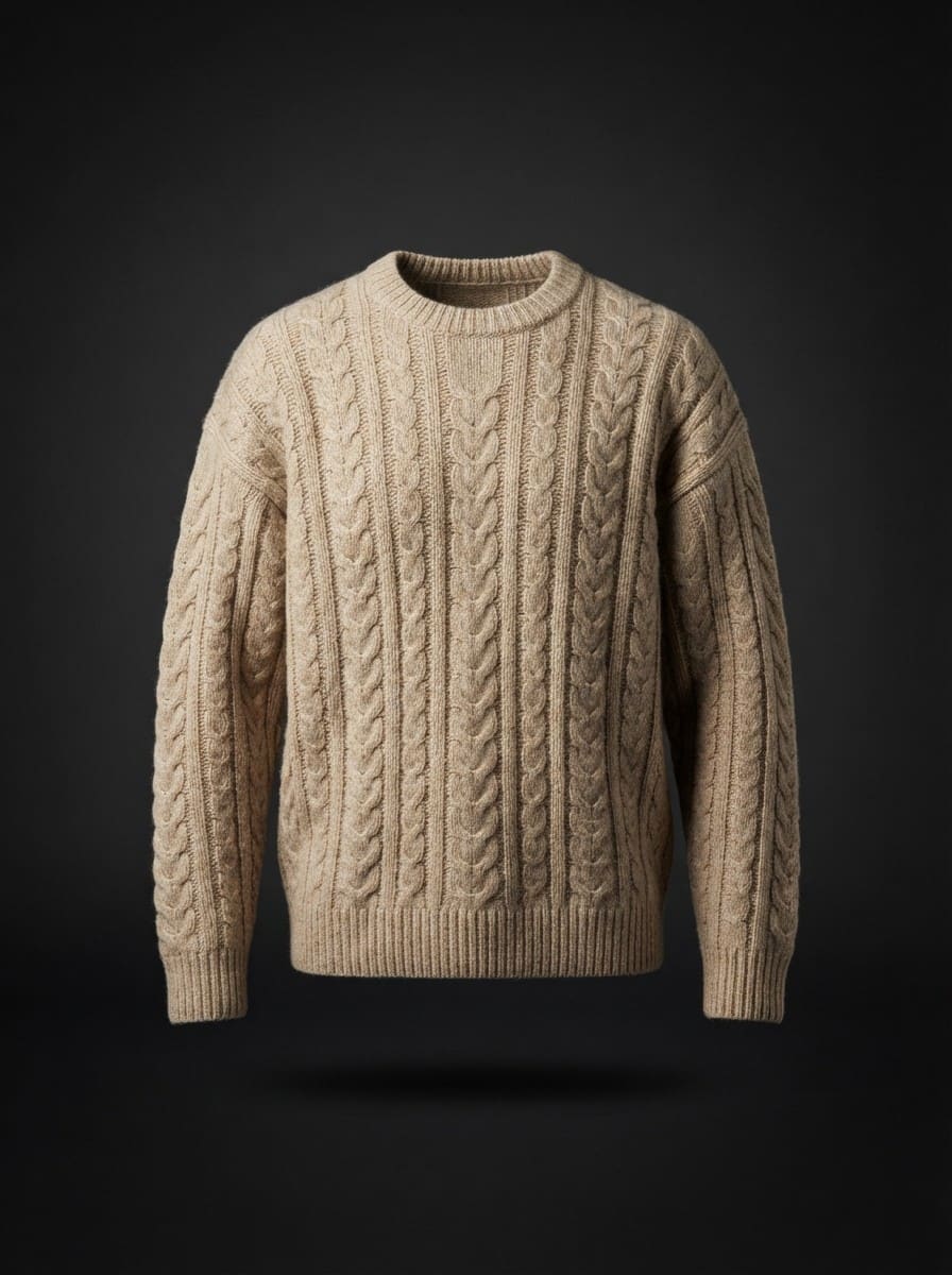 Oatmeal Cable Knit Jumper