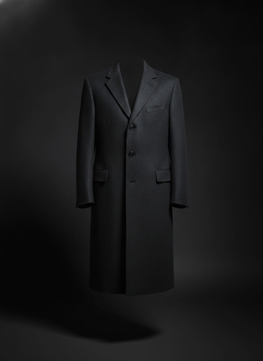 Charcoal Wool Overcoat