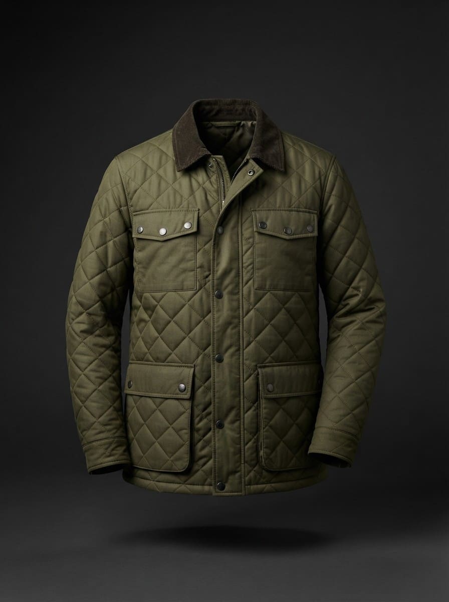 Olive Quilted Field Jacket