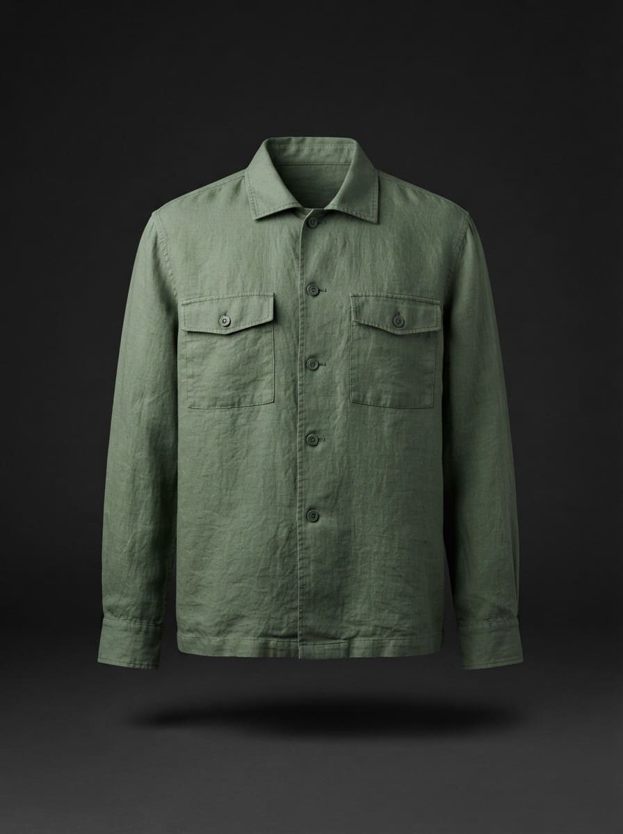 Sage Linen Overshirt