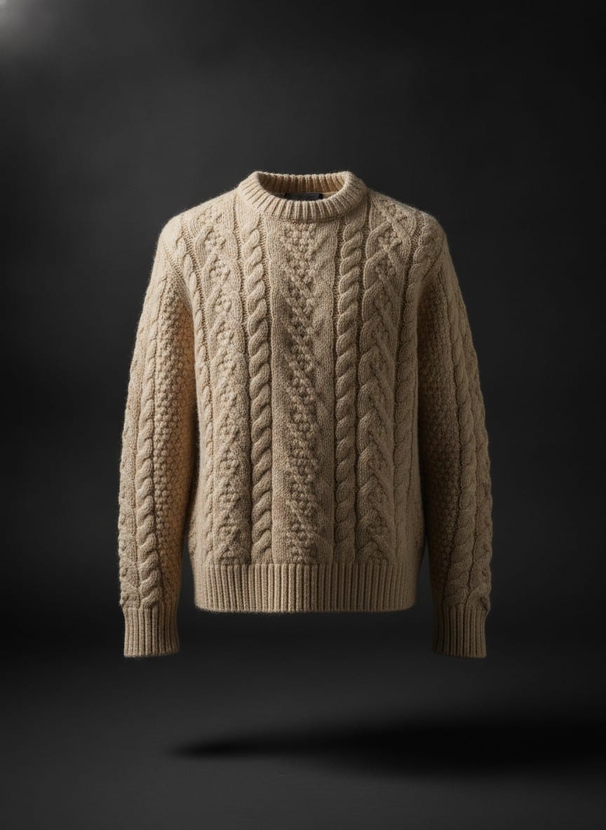 Cable-knit sweater